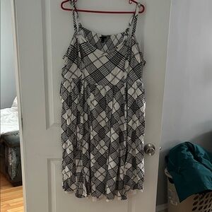 Torrid Black and White Checkered Mini Dress